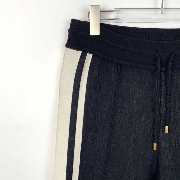 Louis Vuitton Black & White Logo Drawstring Silk-Blend Sport Pants Size L - Picture 7 of 8